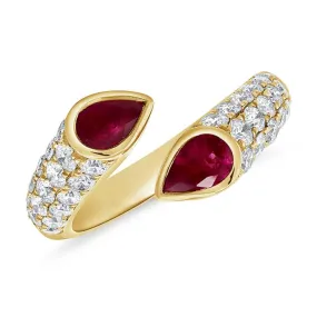 14K GOLD DIAMOND RUBY TAYLOR RING