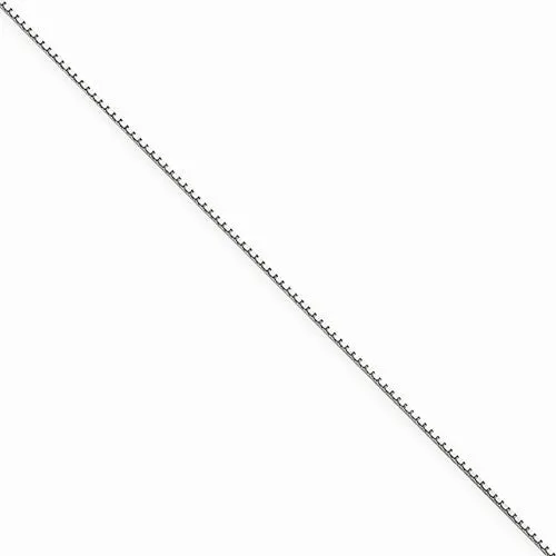 14K White Gold Box Chain Anklet