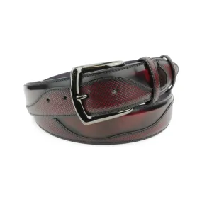 Belafonte Black/Red Mix Cordovan Effect Belt