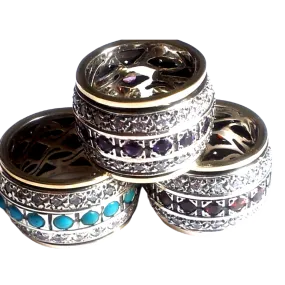 Bluenoemi Spinner Ring for woman. Israeli spinner rings,