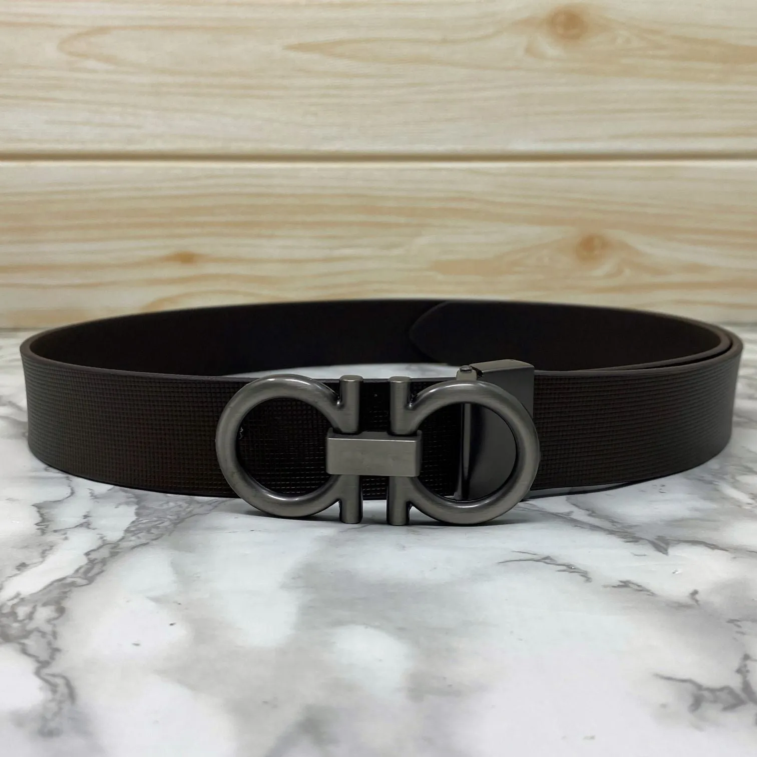 Classic 8 Pattern Formal Design Leather Strap Belt -JonasParamount