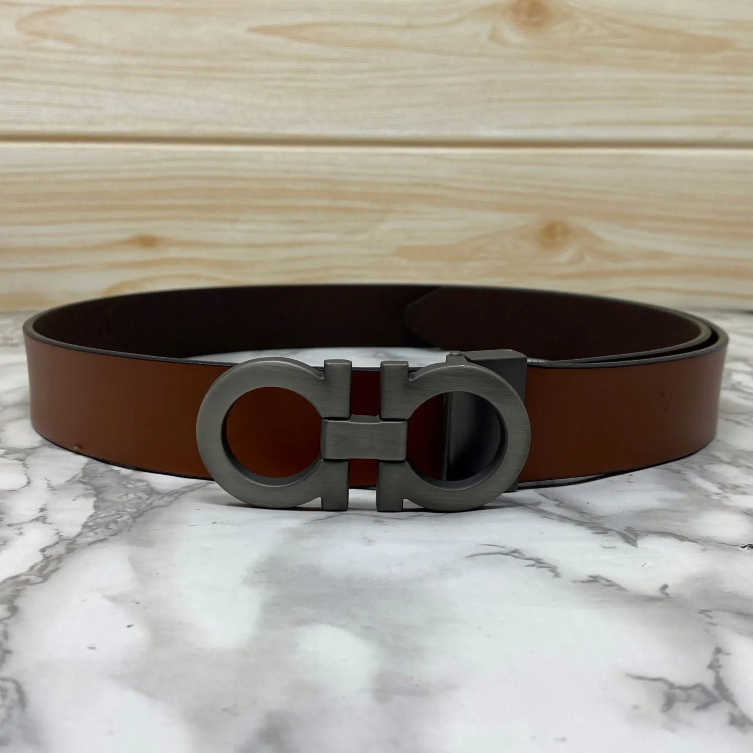 Classic 8 Pattern Formal Design Leather Strap Belt -JonasParamount