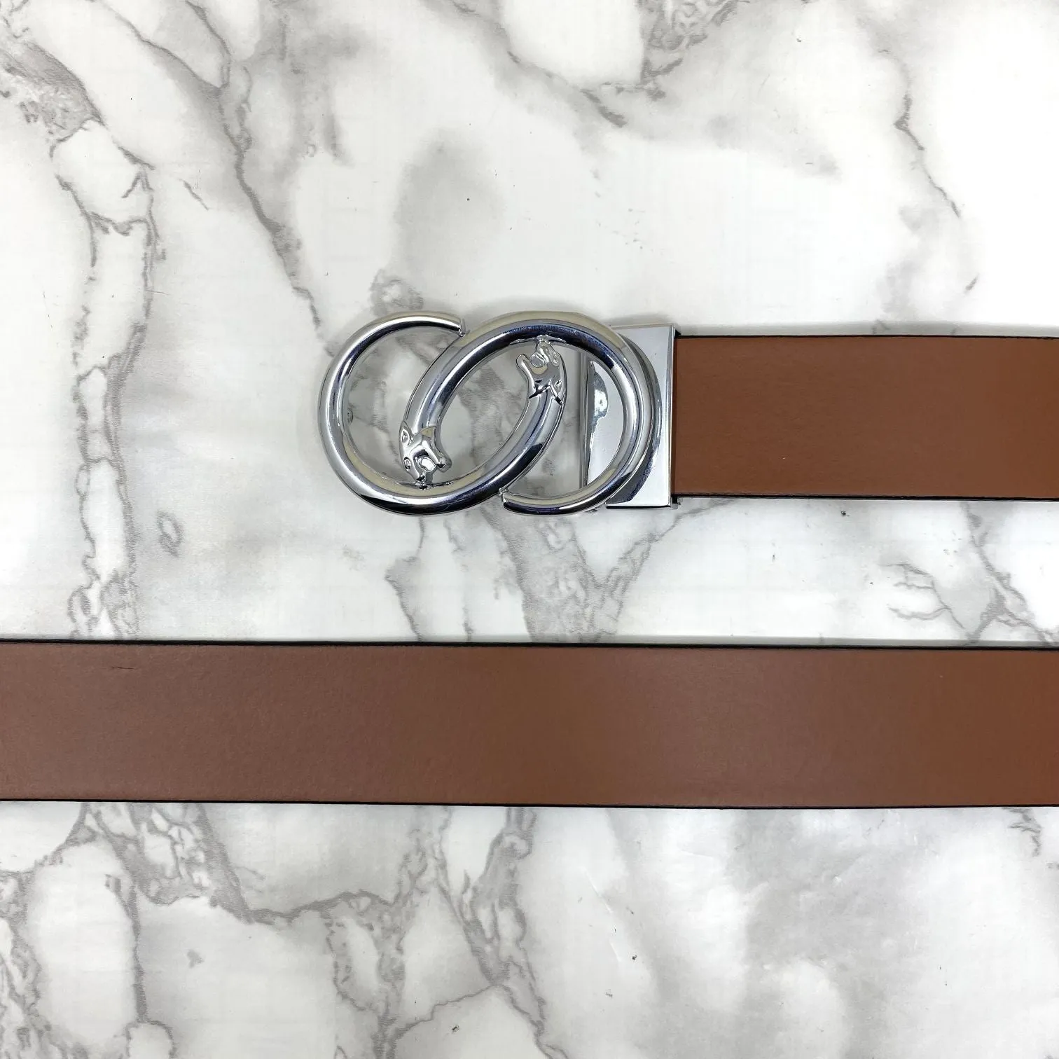 Classic Jaguar Design Leather Strap Belt-JonasParamount