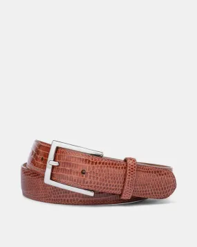 Classic Lizard Belt in Cognac