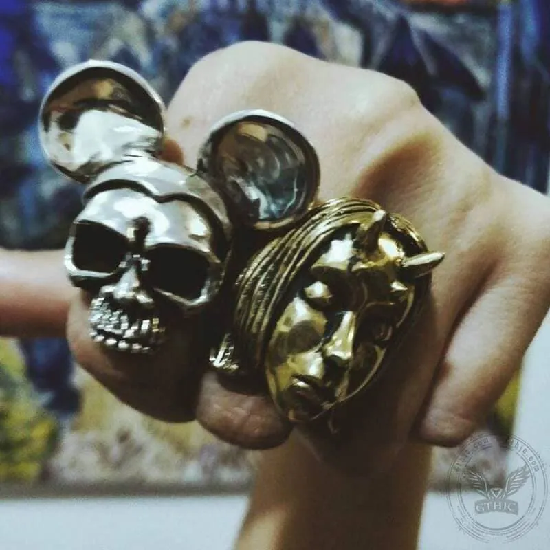 Classic Mickey Sterling Silver Skull Ring