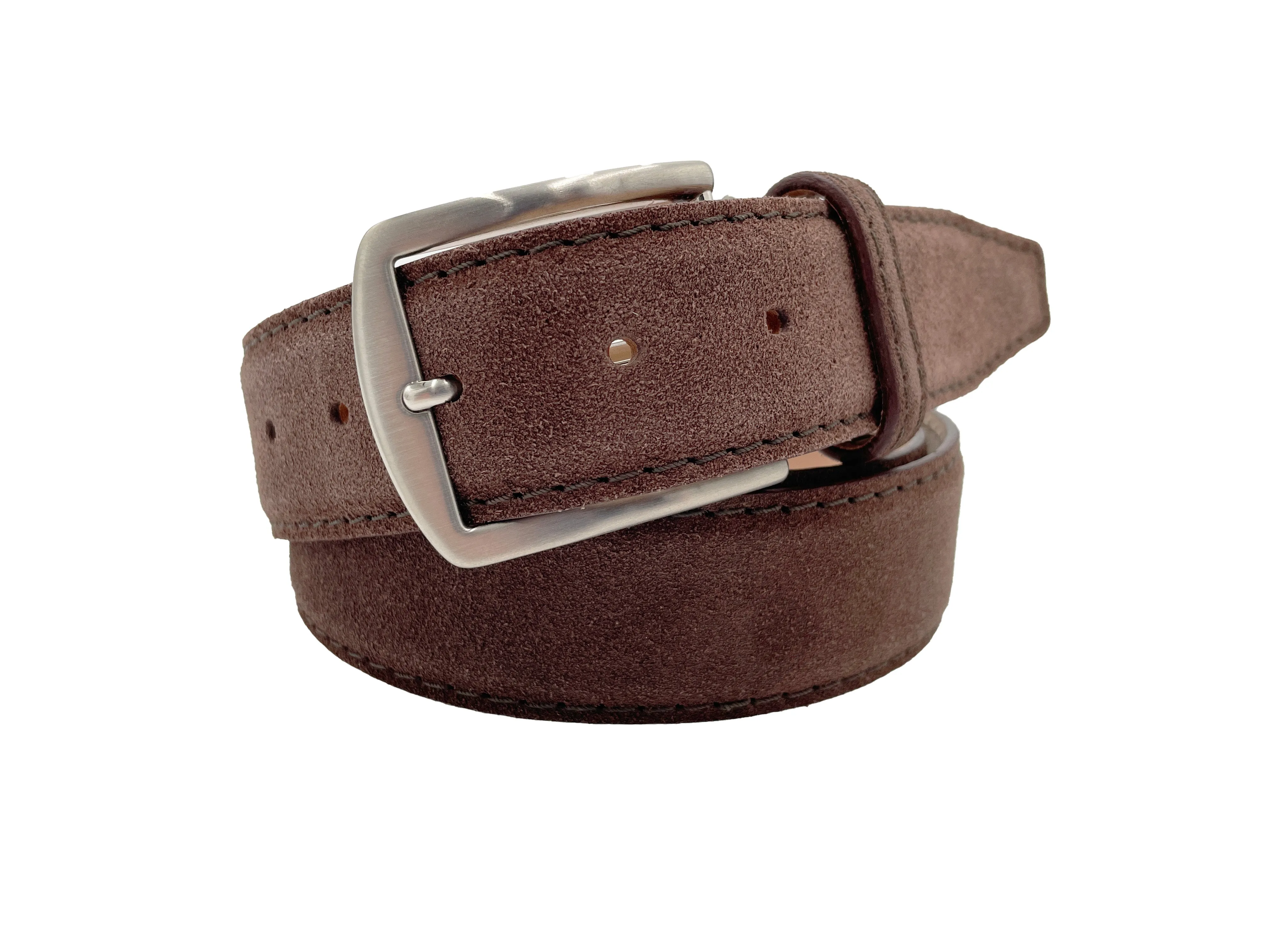 Classic Suede Belt - Brown