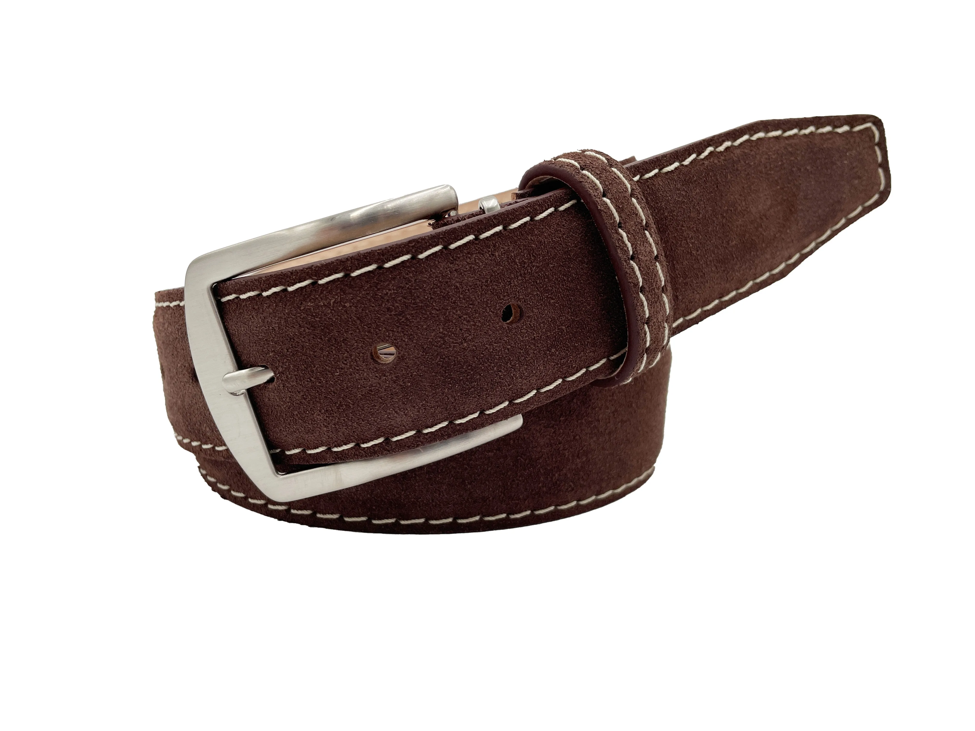 Classic Suede Belt - Brown