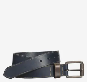 Contrast Stitch Belt in Navy