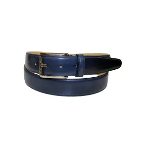 Emilio Franco 201 Men's Belts Navy Calf-Skin Leather Men's Belts (EF1122)