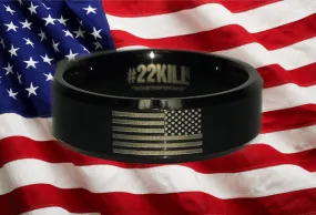 Engraved Honor Ring (Reverse Flag)