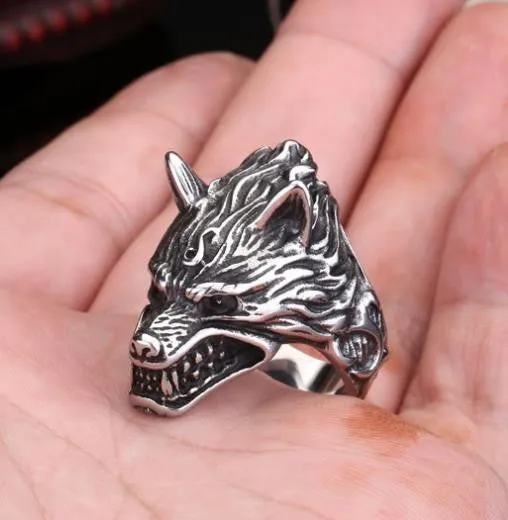 Game Of Throne House Stark of Winterfell Direwolf Wolf Ring Cool Gift For Boyfriend