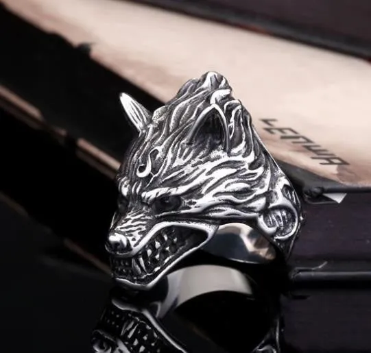 Game Of Throne House Stark of Winterfell Direwolf Wolf Ring Cool Gift For Boyfriend