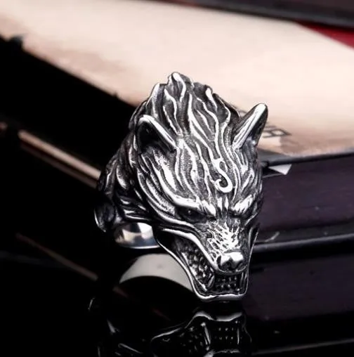 Game Of Throne House Stark of Winterfell Direwolf Wolf Ring Cool Gift For Boyfriend