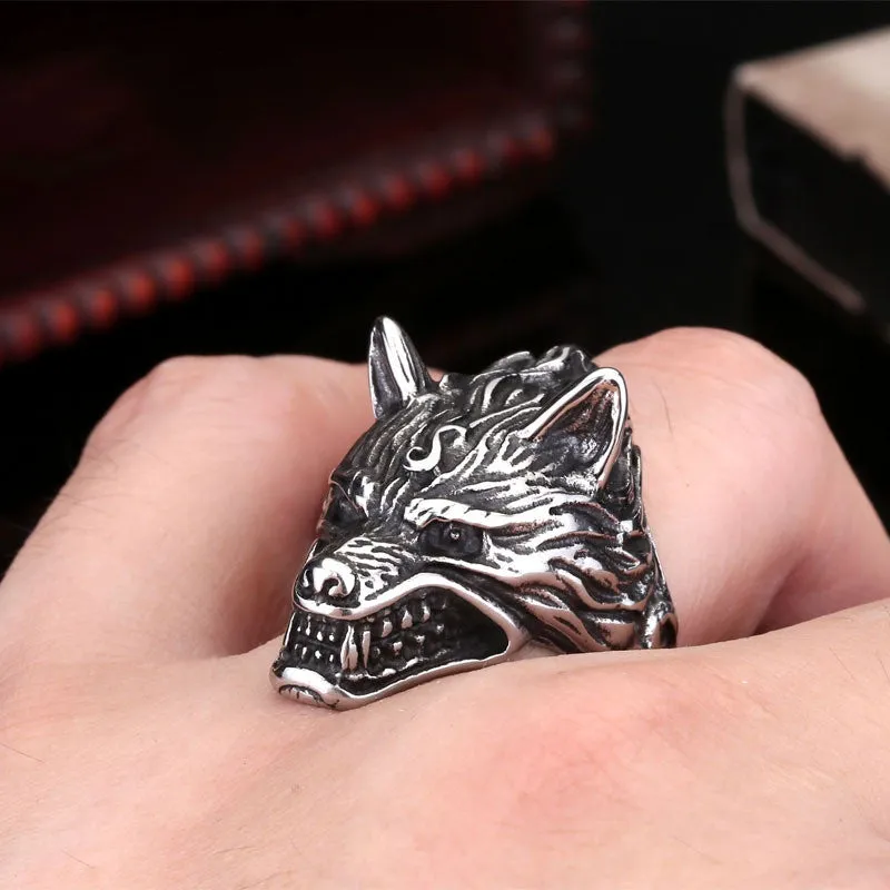 Game Of Throne House Stark of Winterfell Direwolf Wolf Ring Cool Gift For Boyfriend