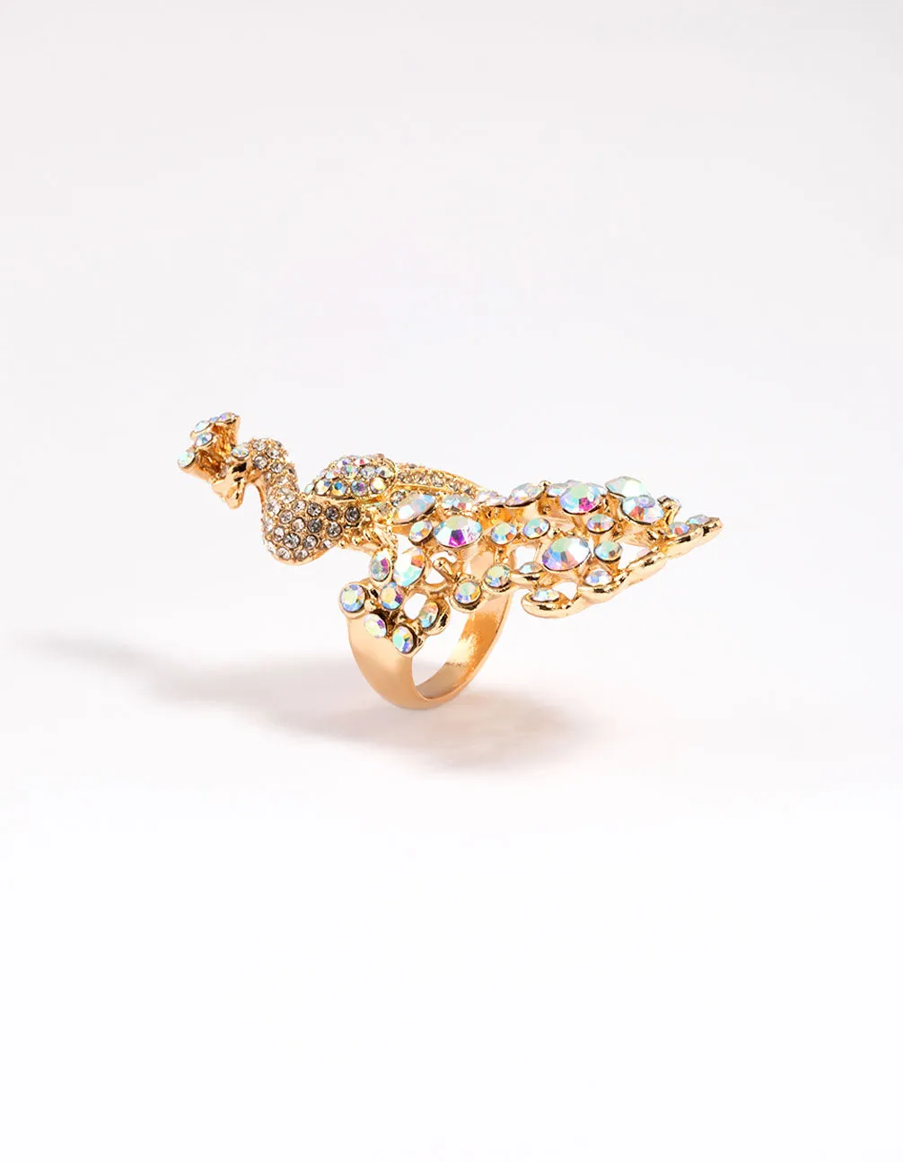 Gold Statement Peacock Ring