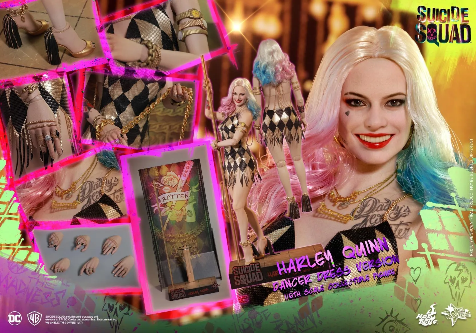 Hot Toys - MMS439 - Suicide Squad - Harley Quinn (Dancer Dress Version) Collectible Figure