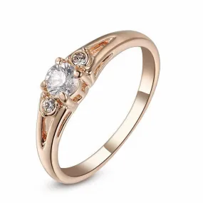 New Sale Real Italina Rings for women Genuine Austrian Crystal 18KRGP Gold Plated Fashion ring Zirconia