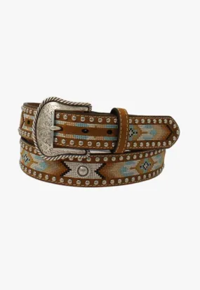 Nocona Womens Southwestern Embroidered Concho Belt