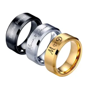 Personalised Name Band Ring 8MM KCLR 3