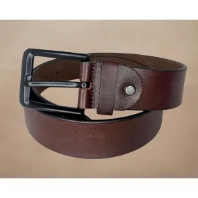 Real Genuine Leather Unisex Textured Belt