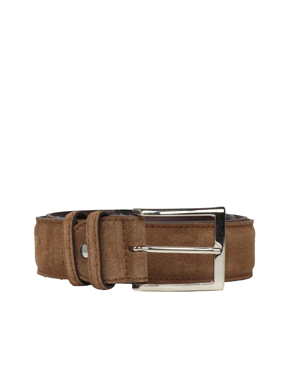 Textured Suede Belt in Tortora