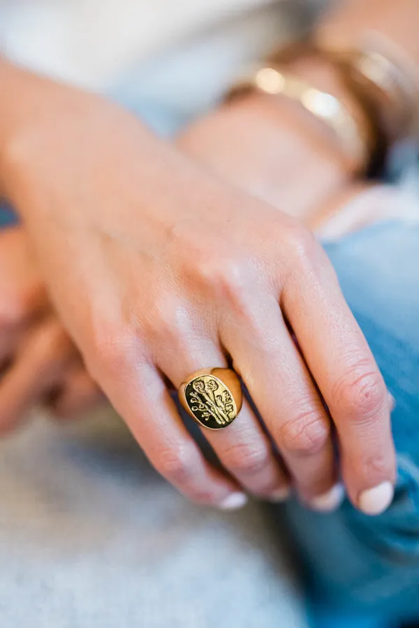 Vintage Wildflower Rings